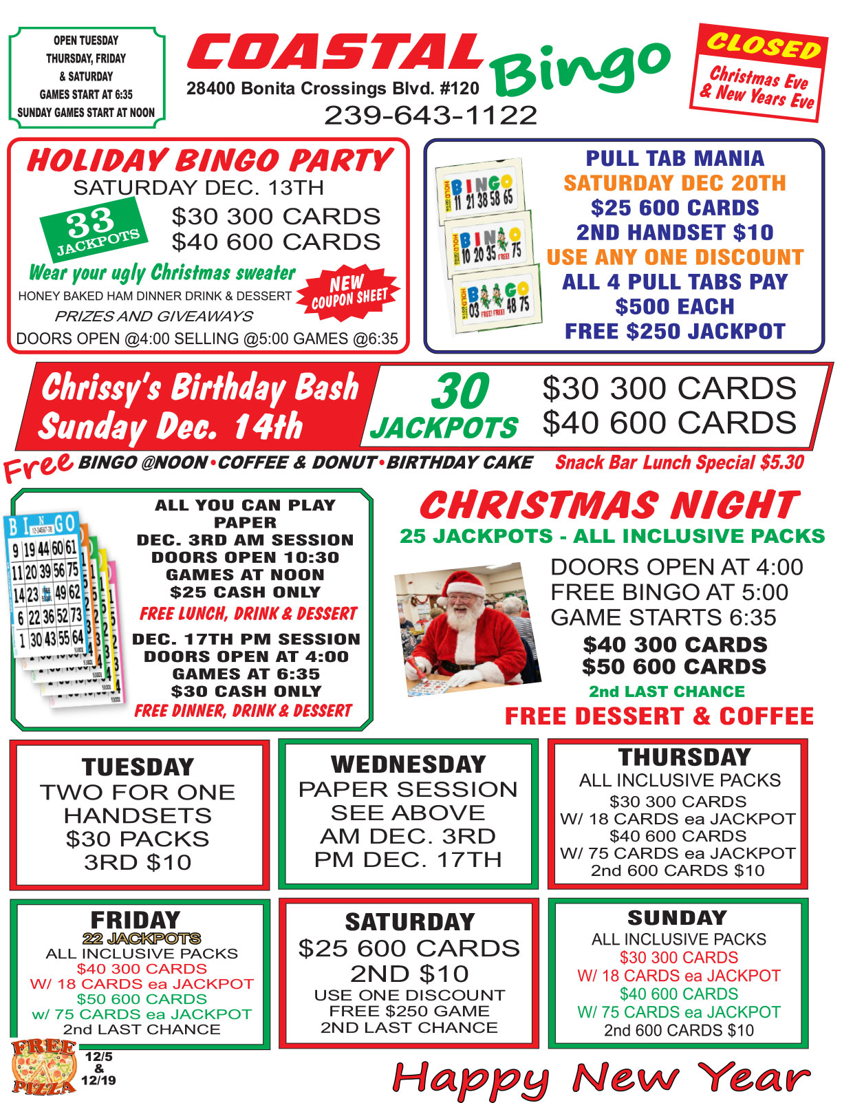 Calendar-dec-bingo-2025 Coastal Bingo September 2024 calendar